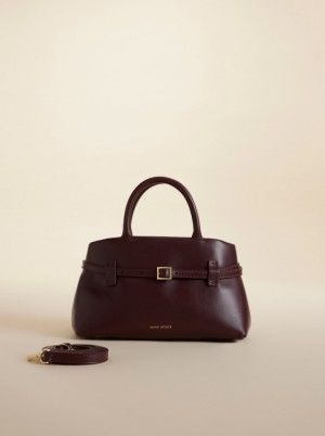 Women Manu Atelier 25 Le Cambon Bags Burgundy | AOYZT-1785