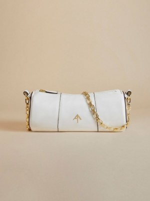 Women Manu Atelier Cylinder Bags White | FCBMZ-0754