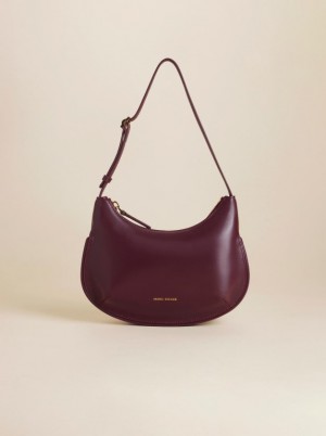 Women Manu Atelier Ilda Bags Burgundy | IHCDE-6785