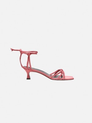 Women Manu Atelier Lace Sandals Pink | ZMSYR-6348