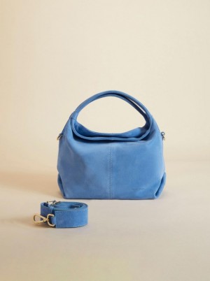 Women Manu Atelier Mini Gala Top Handle Bags Blue | PAHZC-0731