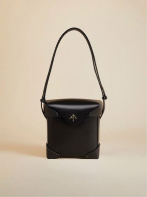 Women Manu Atelier Mini Pristine Crossbody Bags Black | KSROQ-1573