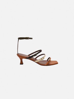 Women Manu Atelier Naomi Sandals Orange | ZGVJH-6409