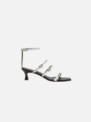 Women Manu Atelier Naomi Sandals White | YVXJM-4306