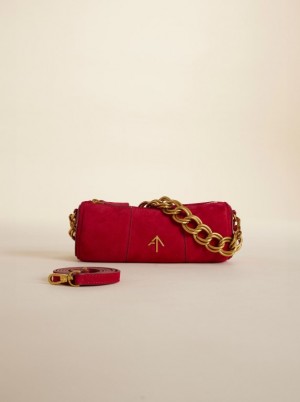 Women Manu Atelier XX Mini Cylinder Crossbody Bags Red | JBXIA-8143