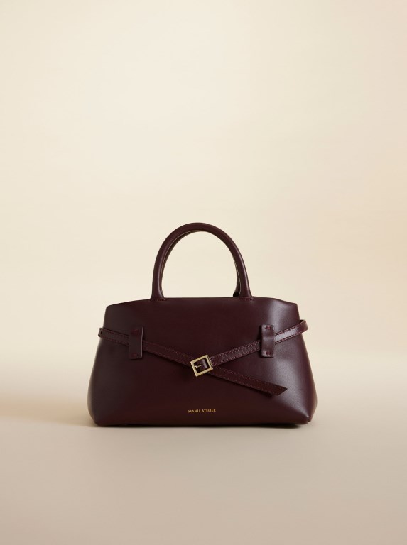 Women Manu Atelier 25 Le Cambon Bags Burgundy | AOYZT-1785