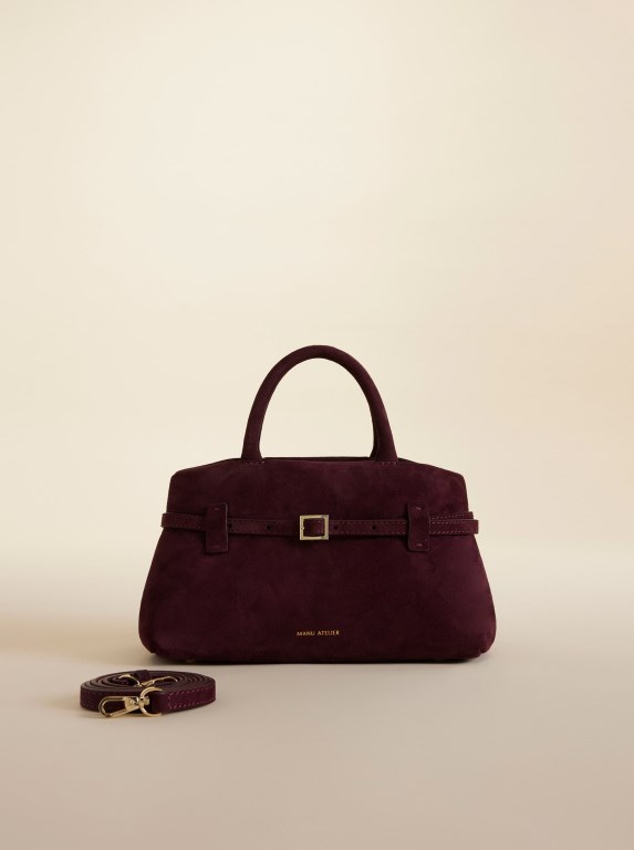 Women Manu Atelier 25 Le Cambon Bags Burgundy | CAWGD-8367