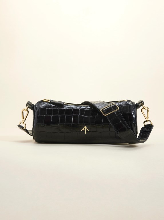 Women Manu Atelier Cylinder Bags Black | GBTMN-4951