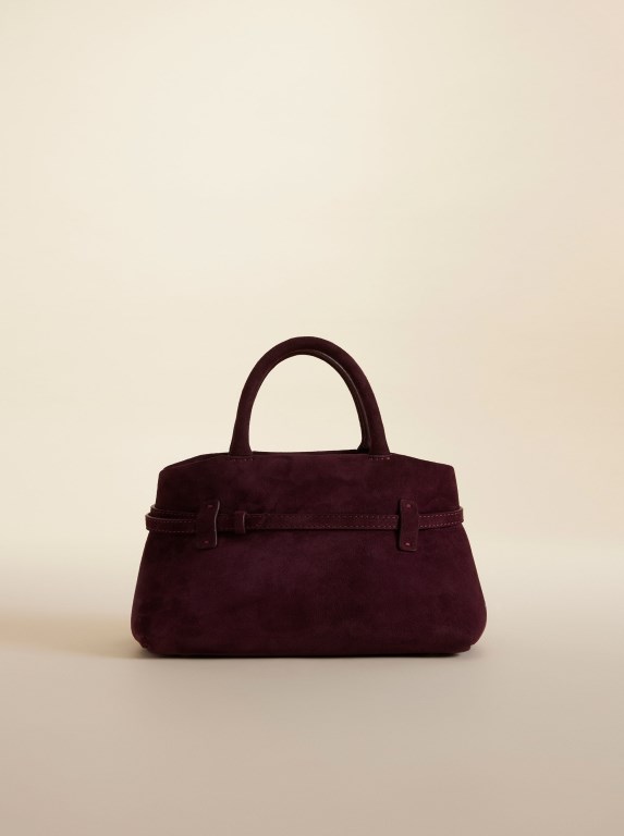 Women Manu Atelier Le Cambon 25 Top Handle Bags Burgundy | REKBI-7594