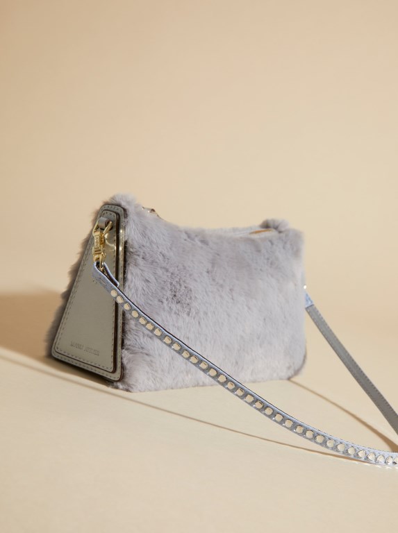 Women Manu Atelier Mini Prism Mini Bags Grey / Blue | TNHFU-3024