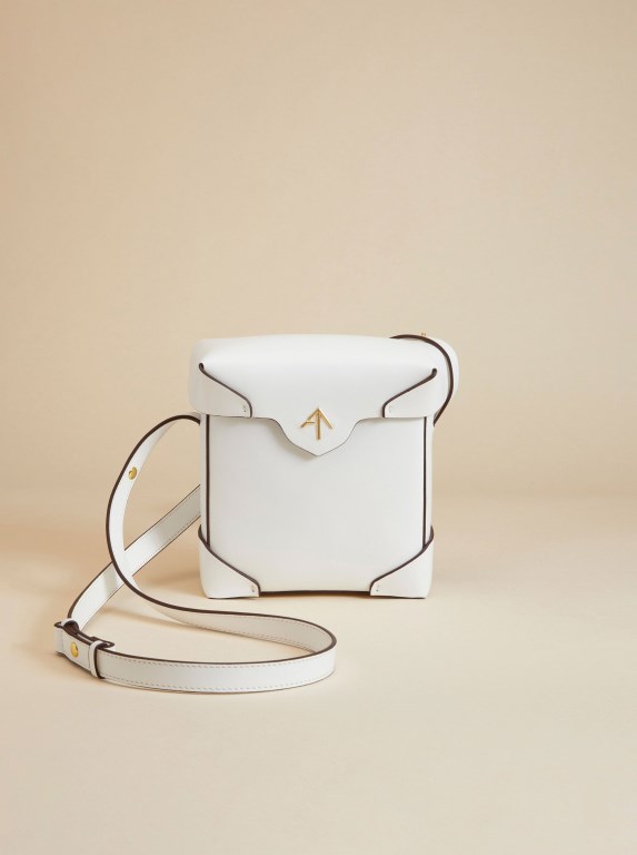 Women Manu Atelier Mini Pristine Crossbody Bags White | KBWEM-0967