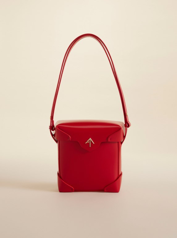 Women Manu Atelier Mini Pristine Crossbody Bags Red | KINPA-1093