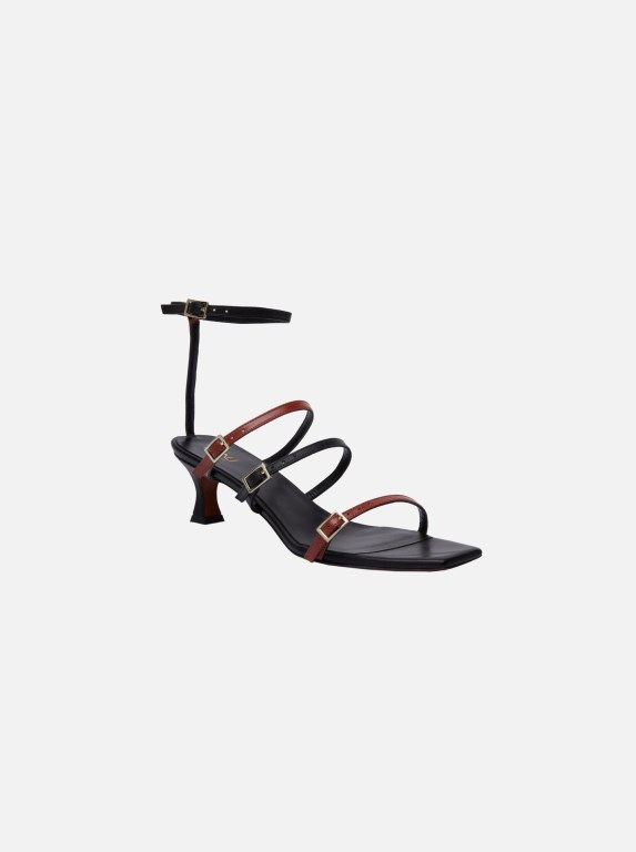 Women Manu Atelier Naomi Sandals Red / Black | ZCNJM-9214