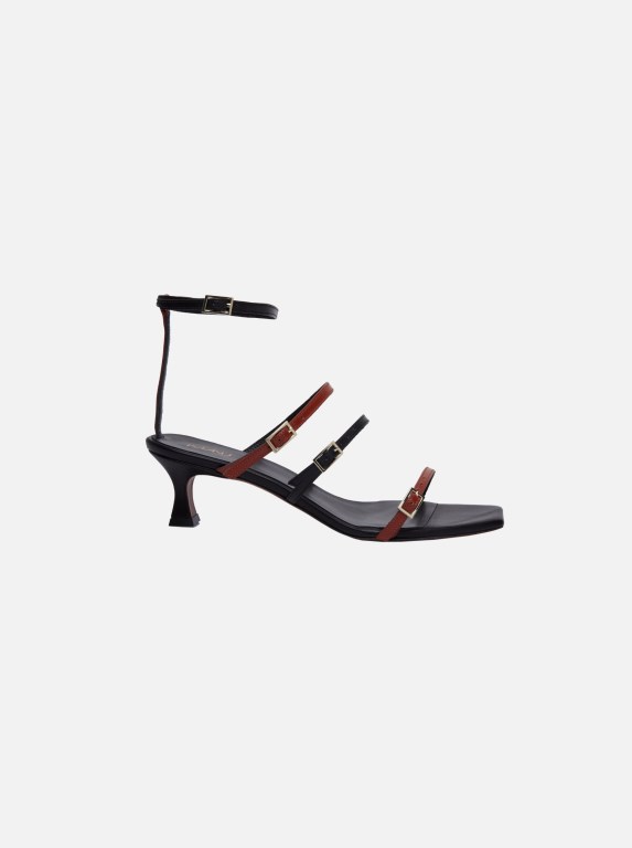 Women Manu Atelier Naomi Sandals Red / Black | ZCNJM-9214