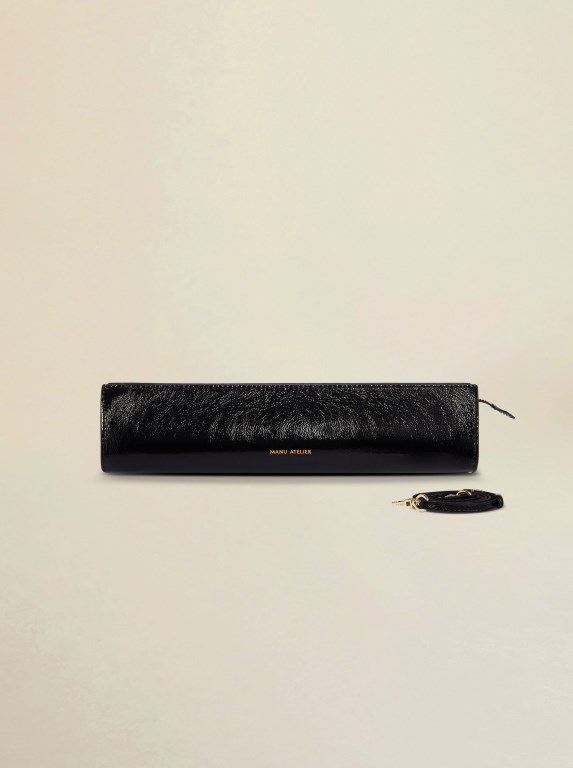 Women Manu Atelier Pencil Box Clutch Bags Black | VYPNR-0615