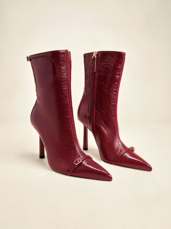 Women Manu Atelier Pointy Toe Boots Red | WBCVG-5708