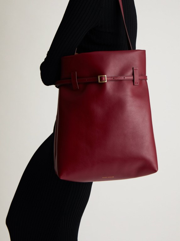 Women Manu Atelier Tote du Jour Bags Burgundy | DLYPW-8640