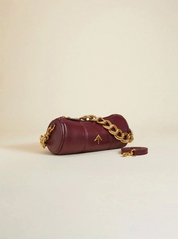 Women Manu Atelier XX Mini Cylinder Bags Burgundy | EOWYB-1967