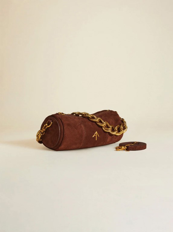 Women Manu Atelier XX Mini Cylinder Crossbody Bags Chocolate | JPUKS-1975